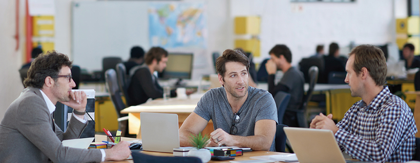 IT professionals having a meeting