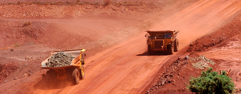 Mining truck driver on mine site